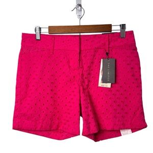 The Limited Women's Tailored Eyelet Shorts Hot Pink Size-4 NWT
